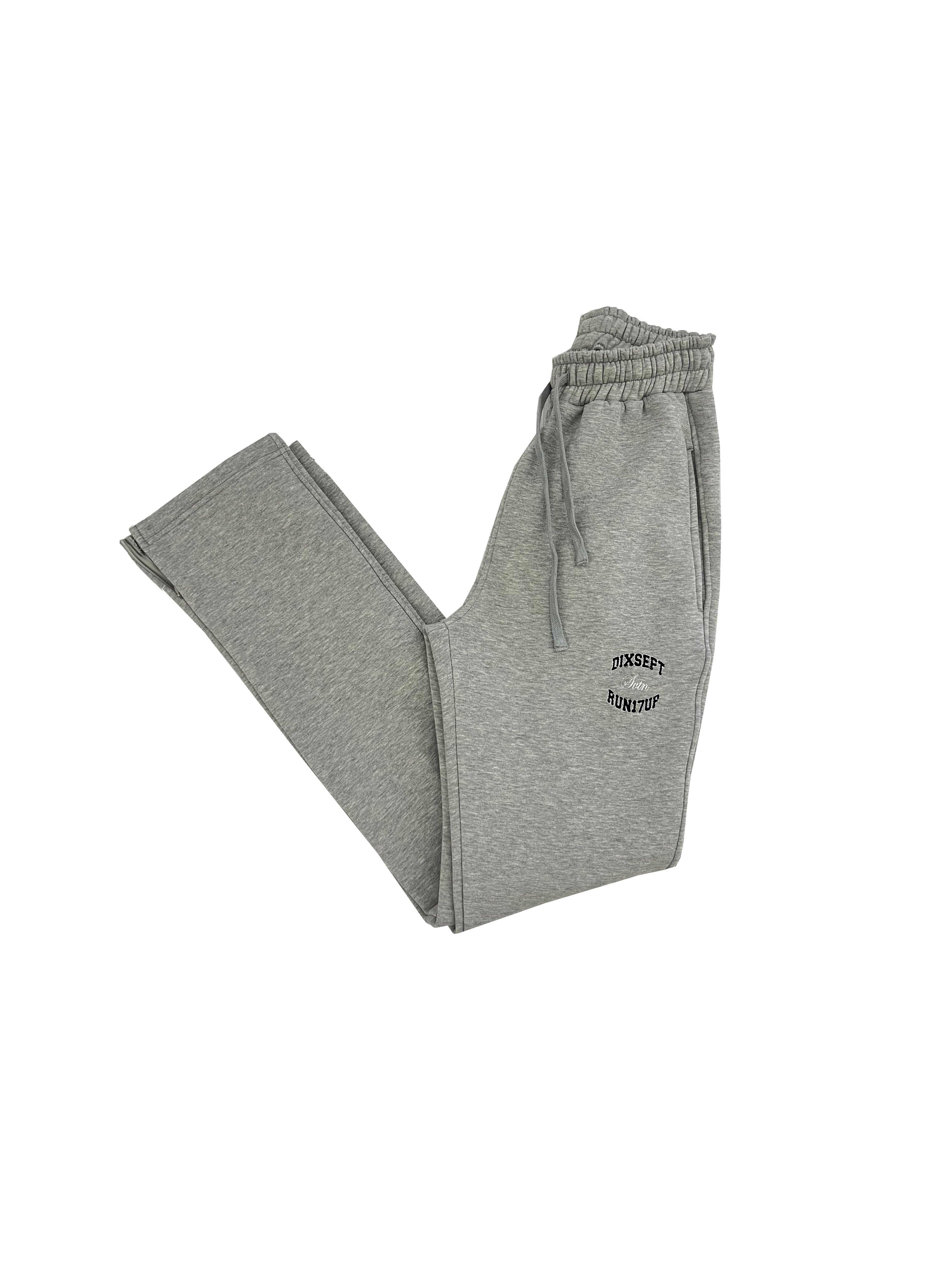 Dixsept Svtn Grey Melange Straight Fit Pants