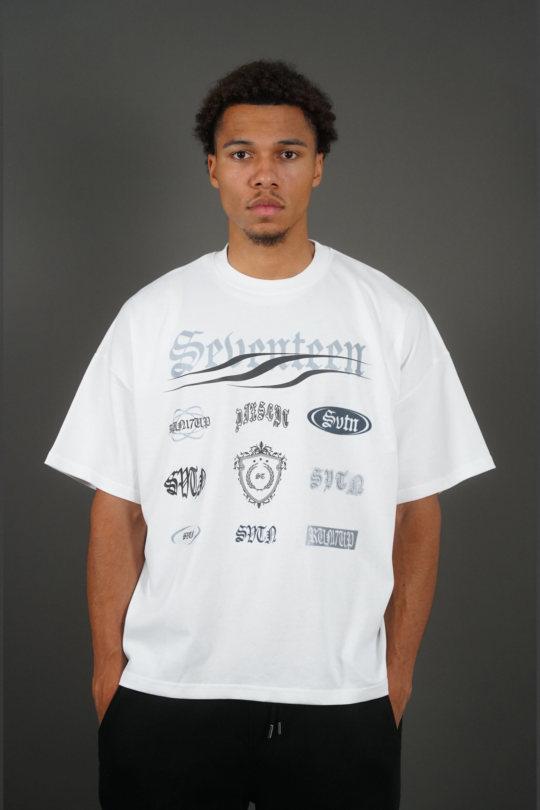 White Logos Boxy Fit T-Shirt