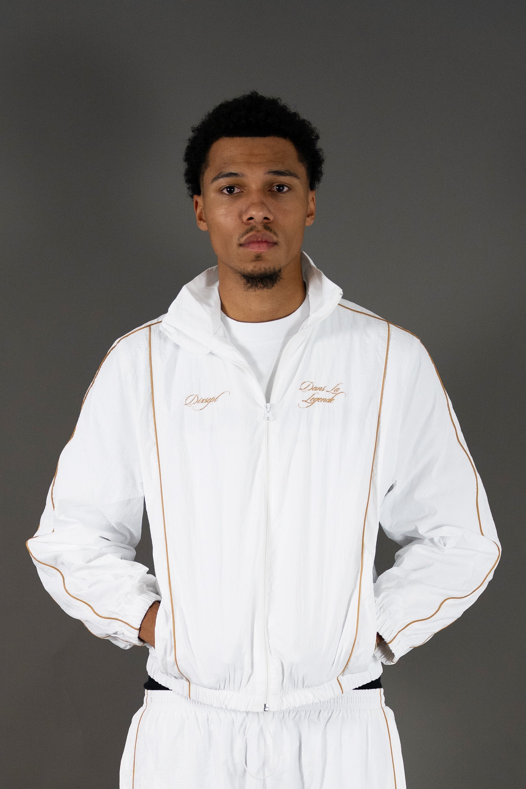 Dans La Legende White Windbreaker Jacket