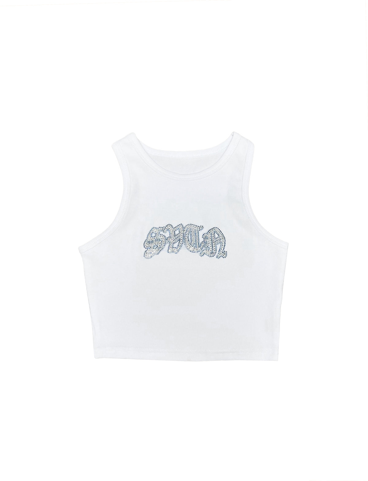 White Rhinestone Crop Top – SEVENTEENTHEBRAND