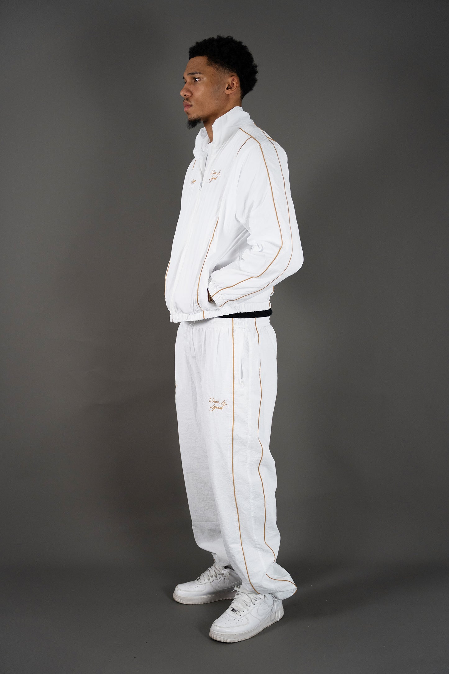 Dans La Legende White Windbreaker Jacket