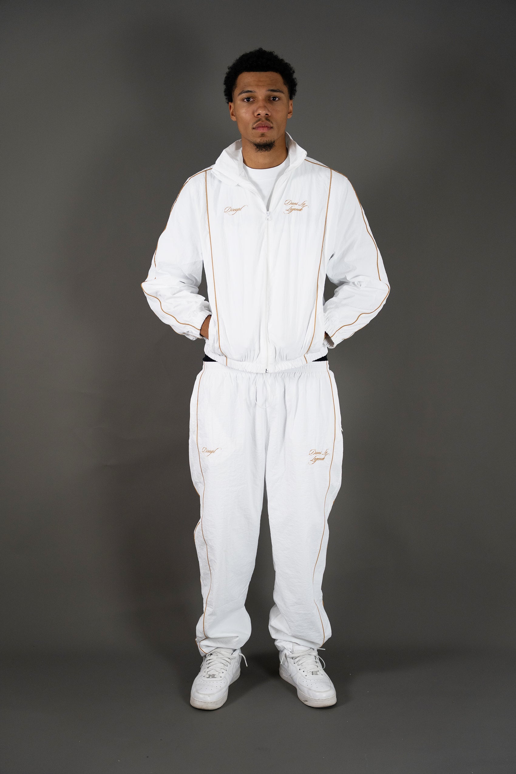 Dans La Legende White Windbreaker Jacket