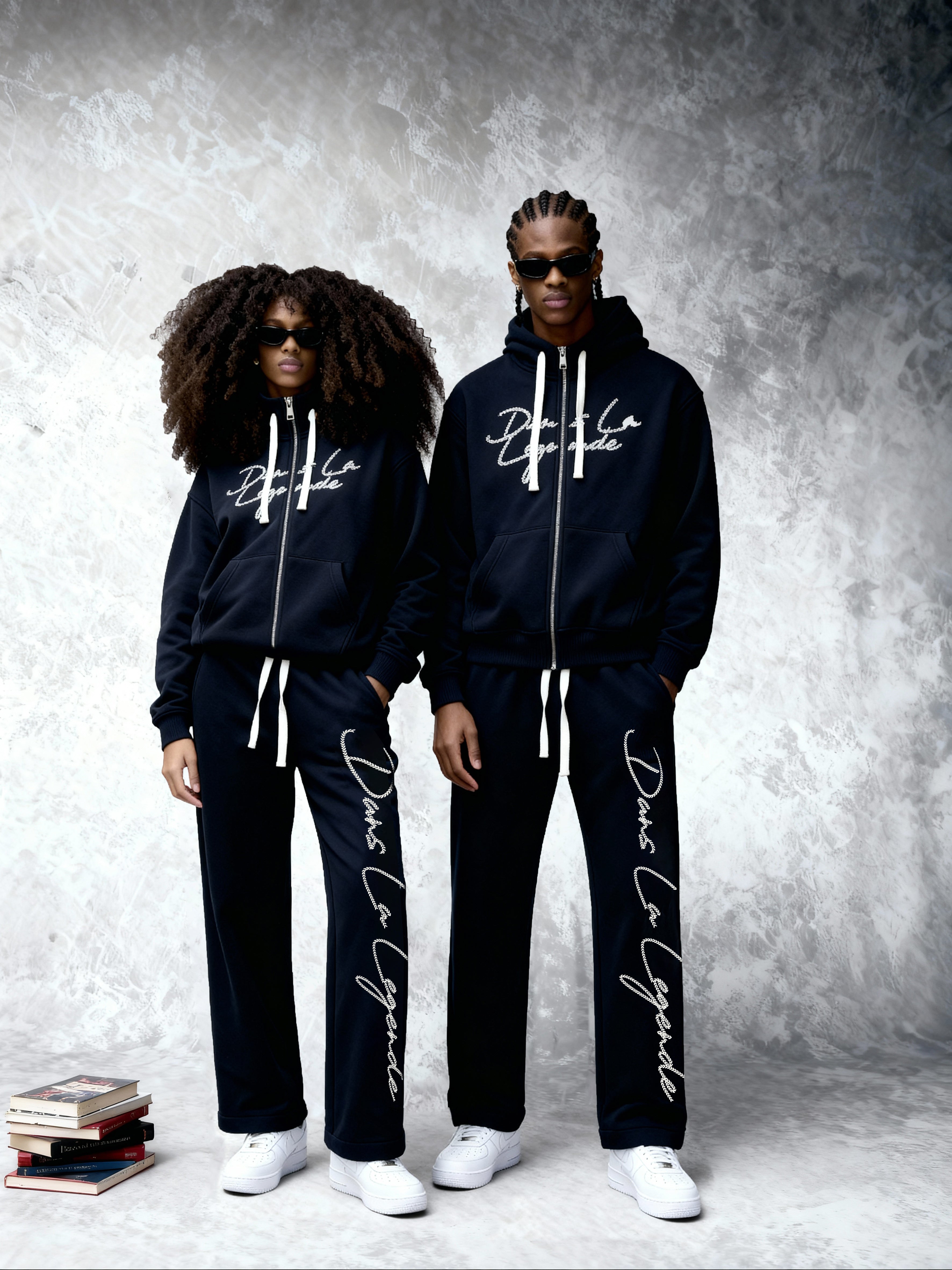Dans La Legende Navy Zipup Hoodie